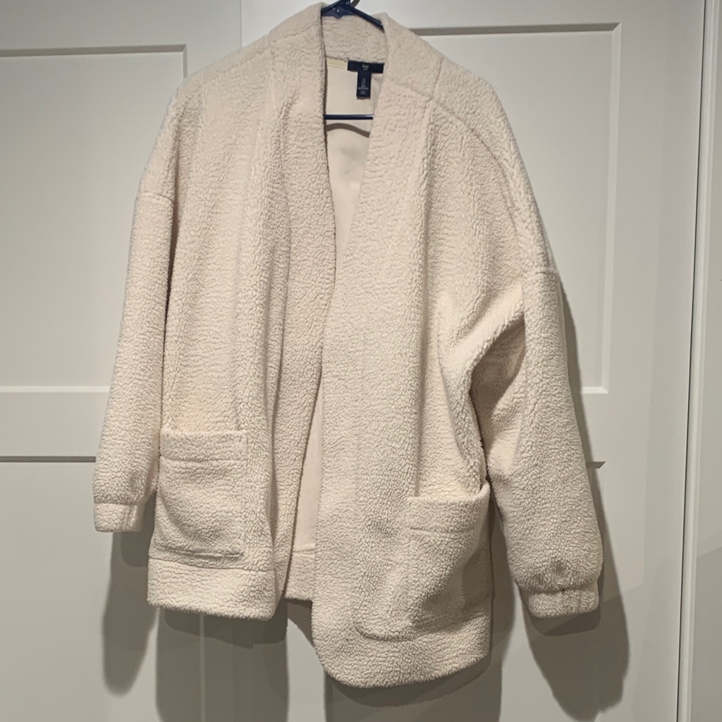 Gap Women's Cream Teddy Jacket